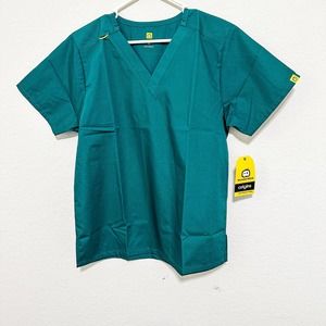 NWT WonderWink Scrub Set Size Small Top Medium Pants Green